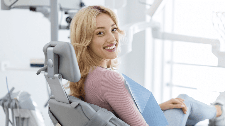 woman at the dentist in doreen