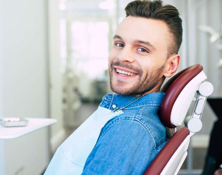 man at the dentist in doreen